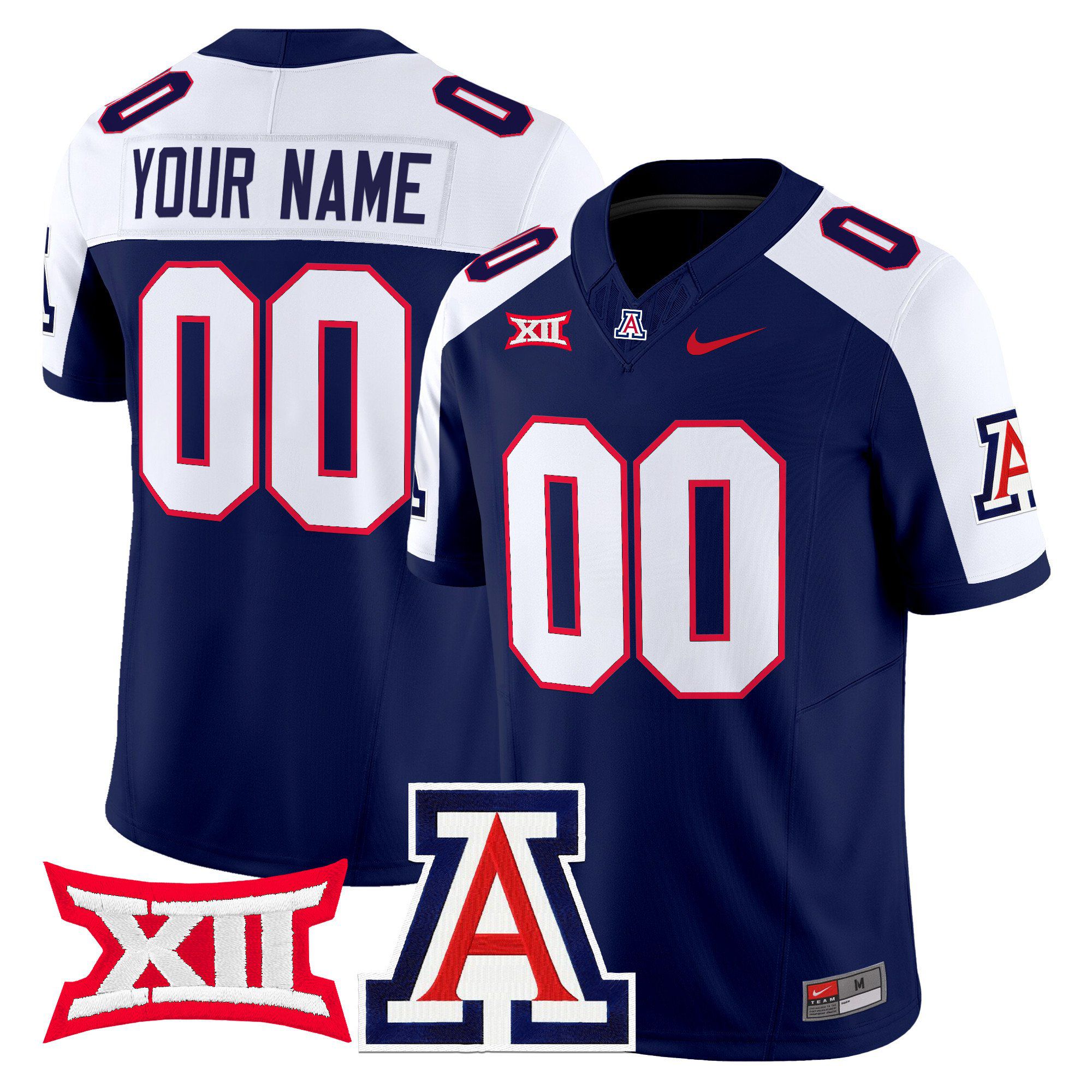 Men Arizona Wildcats Blue Nike 2024 Vapor Limited Custom NCAA Jersey->customized ncaa jersey->Custom Jersey
